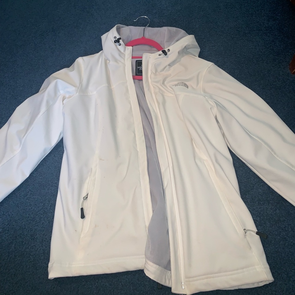 The North Face White Fleece Lined Jacket
